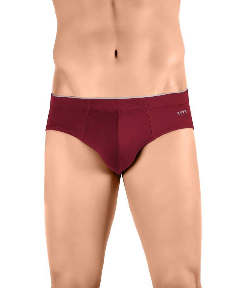 XYXX Pack of 1 Modal Briefs For Men's ( Maroon )
