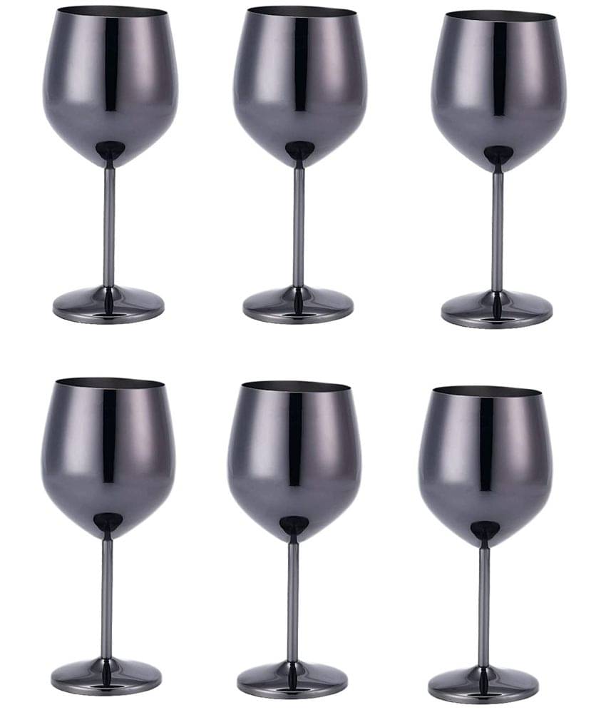     			Dynore Stainless Steel 250 ml Wine Glasses