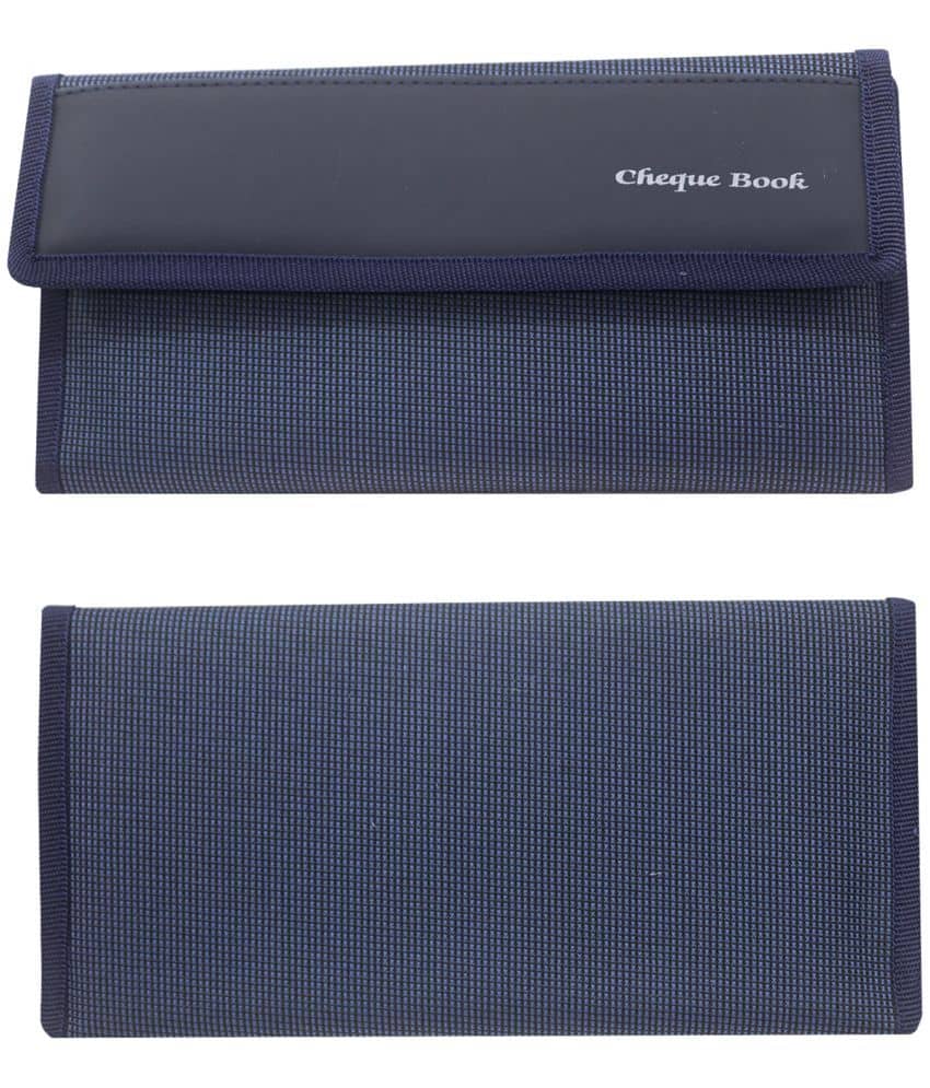Kopila Fabric Blue Cheque Book Holder - Handbags | Buy online on ZillyBuy