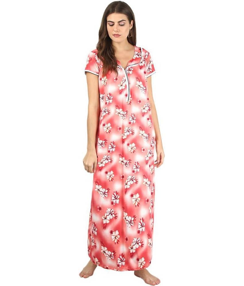 Romaisa Hosiery Nighty & Night Gowns - Red Single - Nightwear & Loungewear | Buy online on ZillyBuy