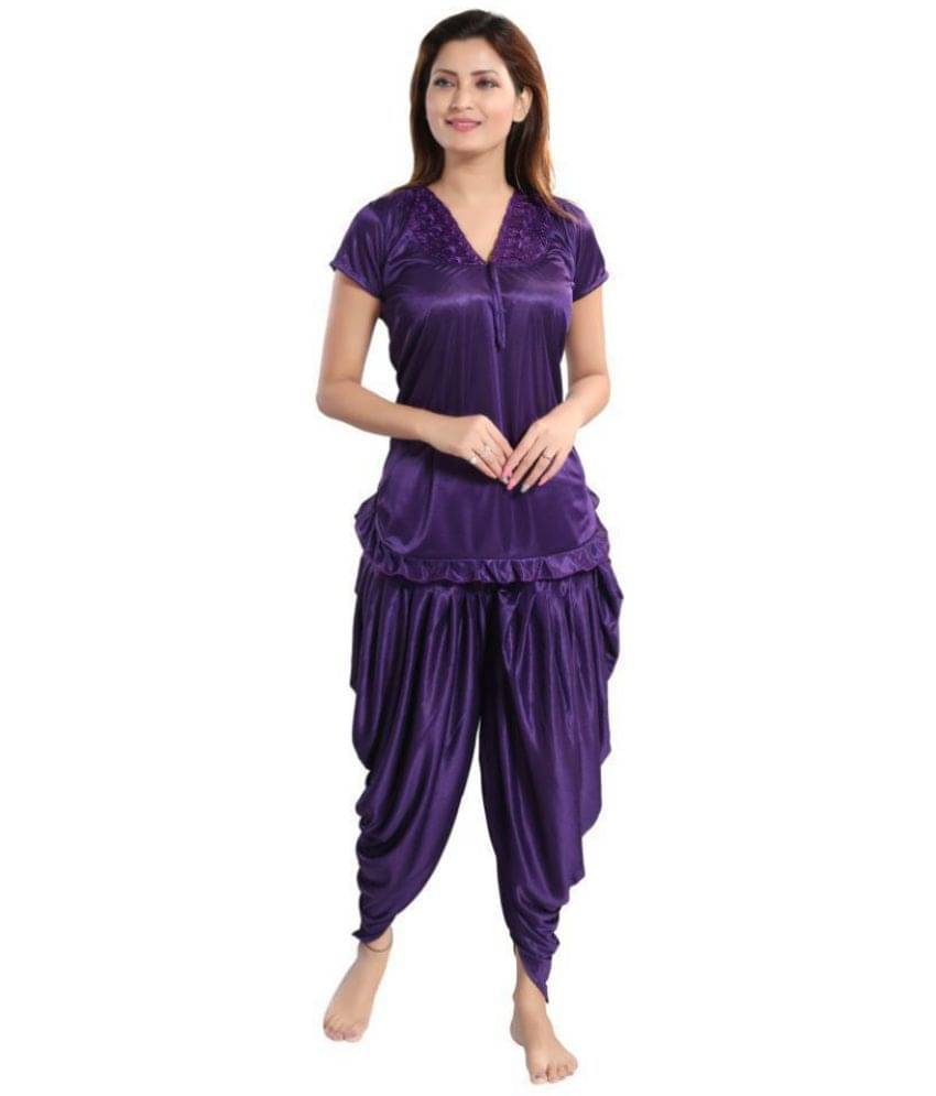 Romaisa Satin Nightsuit Sets - Blue Pack of 2 Romaisa Satin Nightsuit Sets - Blue Pack of 2