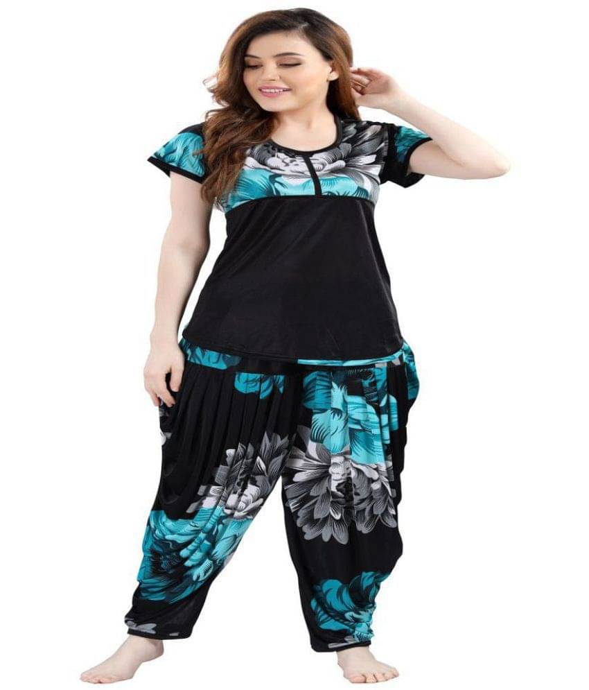 Romaisa Satin Nightsuit Sets - Green Pack of 2     			Romaisa Satin Nightsuit Sets - Green Pack of 2