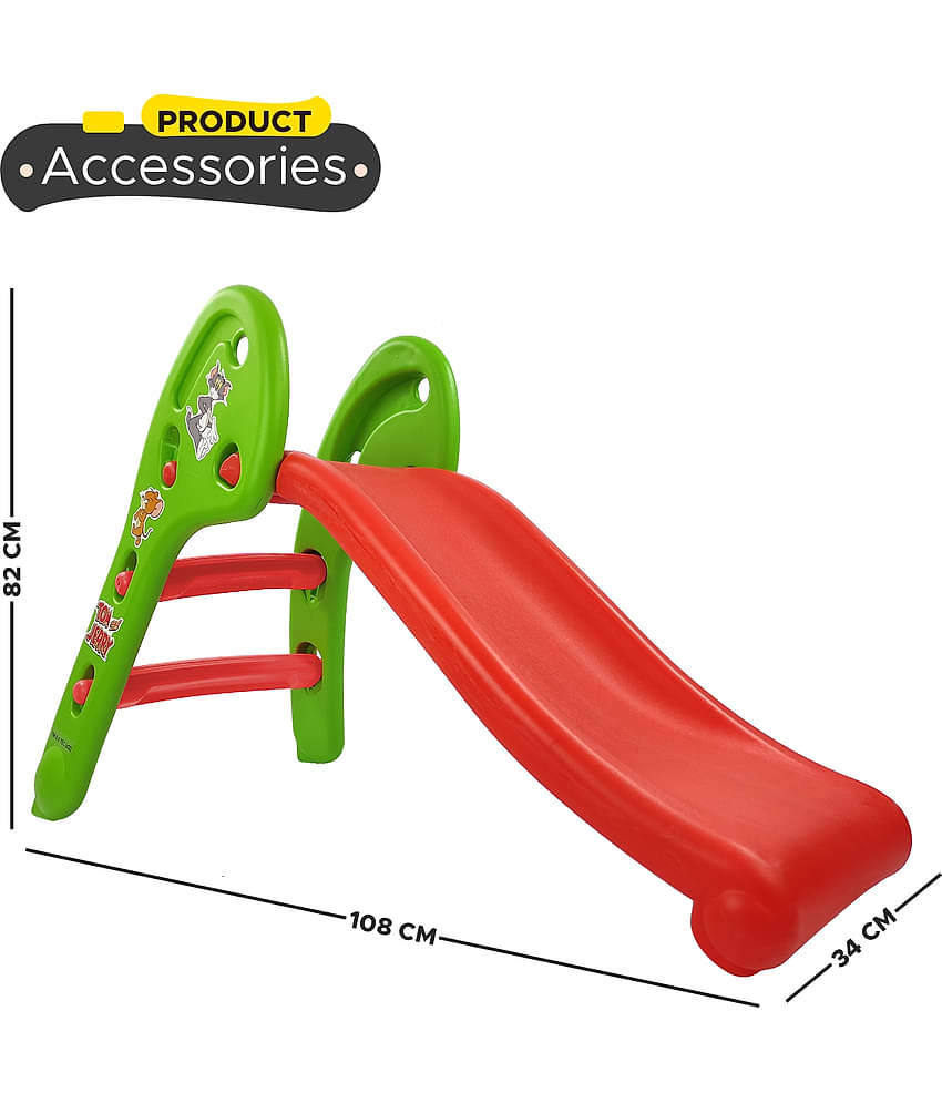 NHR Garden Slide for Kids - Foldable Slider with Tom & jerry Carton - Perfect Slides, Toys for Home, Indoor or Outdoor (1 to 5 Years, Blue)