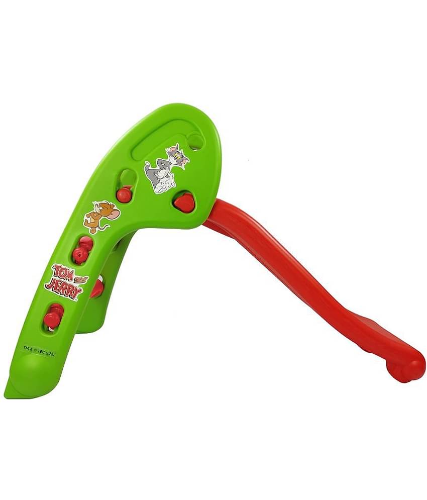 NHR Garden Slide for Kids - Foldable Slider with Tom & jerry Carton - Perfect Slides, Toys for Home, Indoor or Outdoor (1 to 5 Years, Blue)