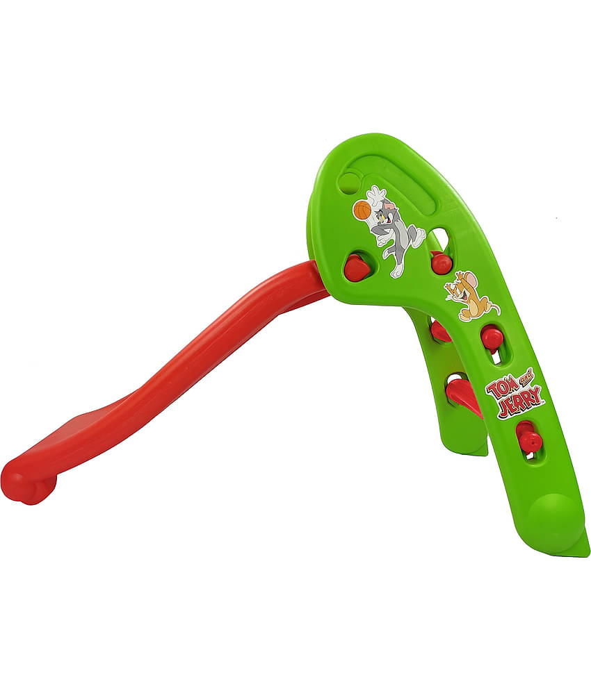 NHR Garden Slide for Kids - Foldable Slider with Tom & jerry Carton - Perfect Slides, Toys for Home, Indoor or Outdoor (1 to 5 Years, Blue)