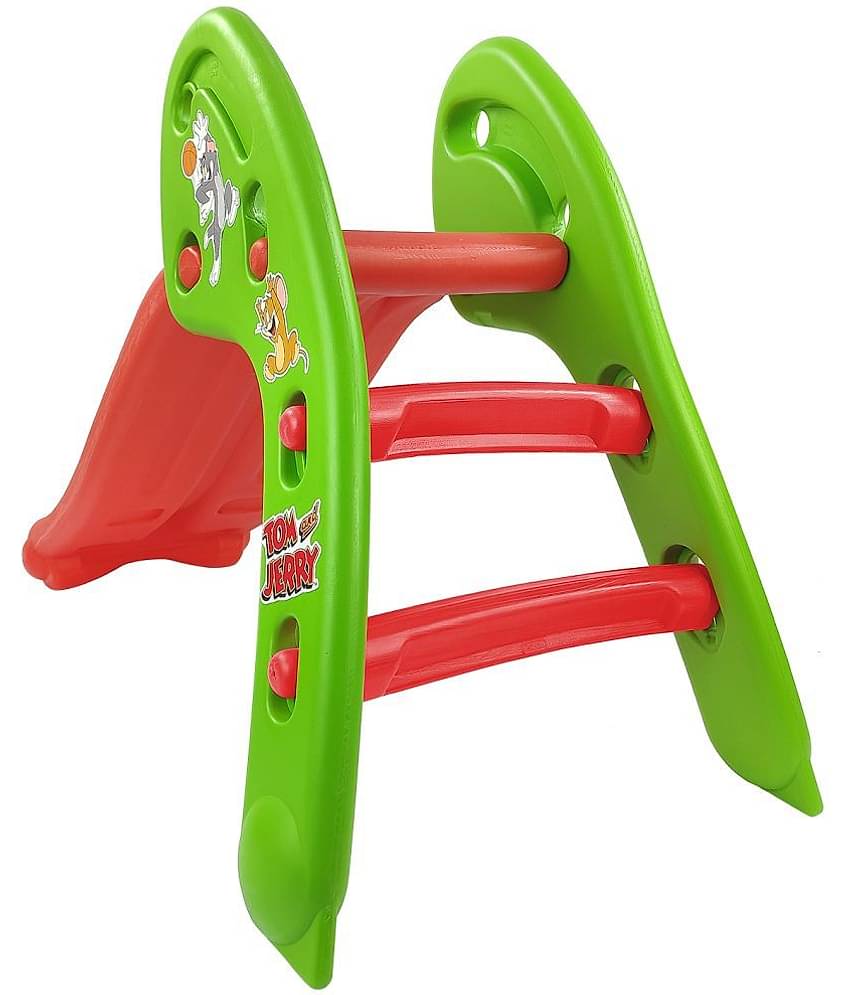 NHR Garden Slide for Kids - Foldable Slider with Tom & jerry Carton - Perfect Slides, Toys for Home, Indoor or Outdoor (1 to 5 Years, Blue)