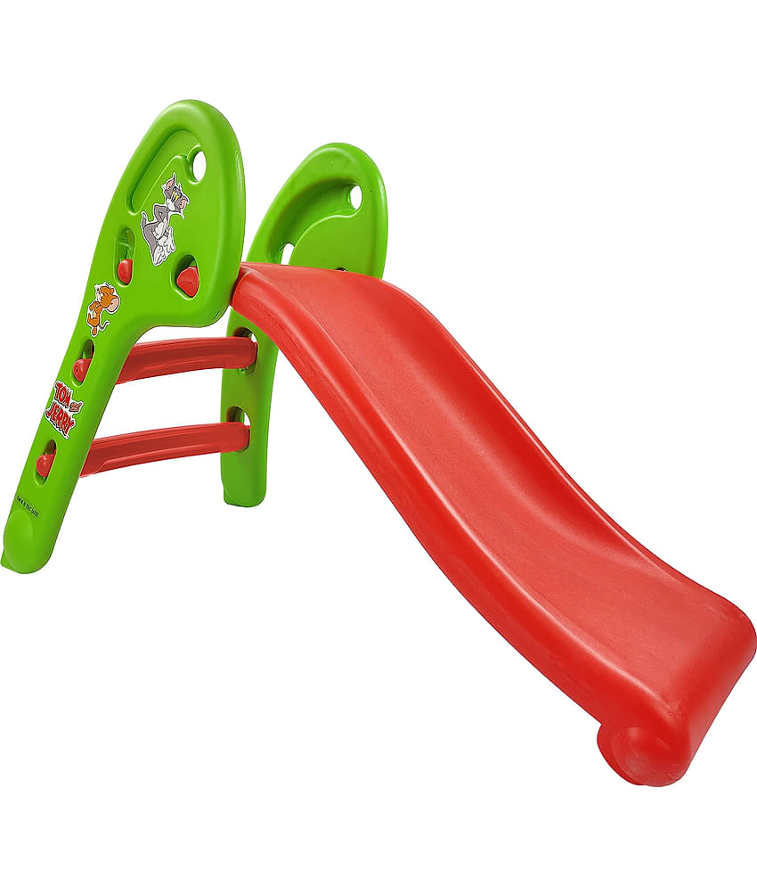 NHR Garden Slide for Kids - Foldable Slider with Tom & jerry Carton - Perfect Slides, Toys for Home, Indoor or Outdoor (1 to 5 Years, Blue)