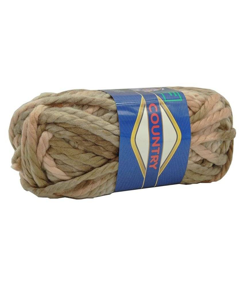 PRANSUNITA Super Soft Spaghetti Thick Chunky Wool Yarn for Knitting and Crochet Project, - 150 GMS – Color -Brown Double Shaded PRANSUNITA Super Soft Spaghetti Thick Chunky Wool Yarn for Knitting and Crochet Project, - 150 GMS – Color -Brown Double Shaded