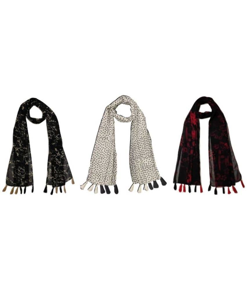 stolevilla Multi Printed Poly Cotton Yarn Stoles ( Pack of 3 ) - Dupattas & Shawls | Buy online on ZillyBuy