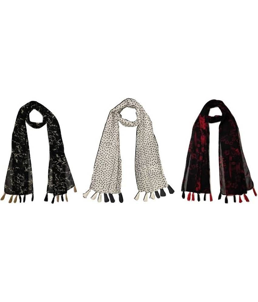 stolevilla Multi Printed Poly Cotton Yarn Stoles ( Pack of 3 ) - Dupattas & Shawls | Buy online on ZillyBuy