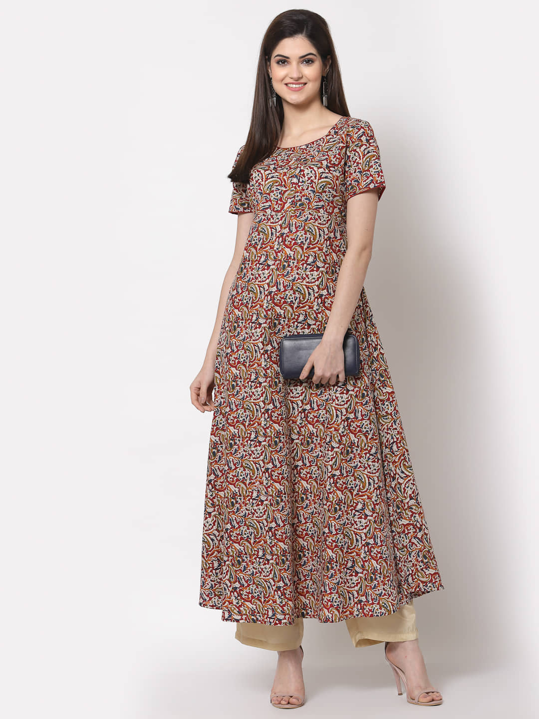 Kbz Women Cotton Ethnic Dress ( Multi Color )