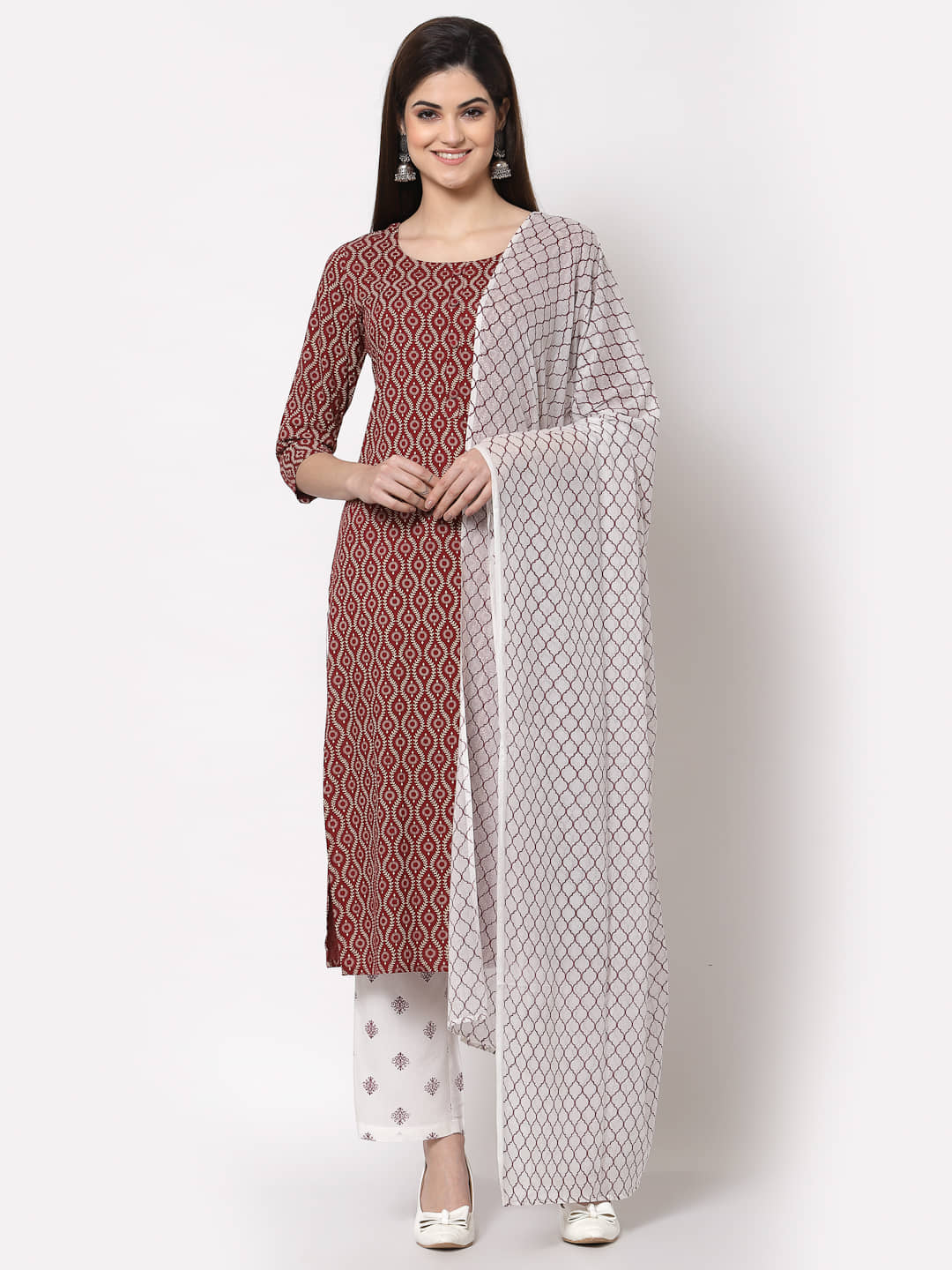 Kbz Multicoloured Rayon Kurti With Palazzo - Stitched Suit Single