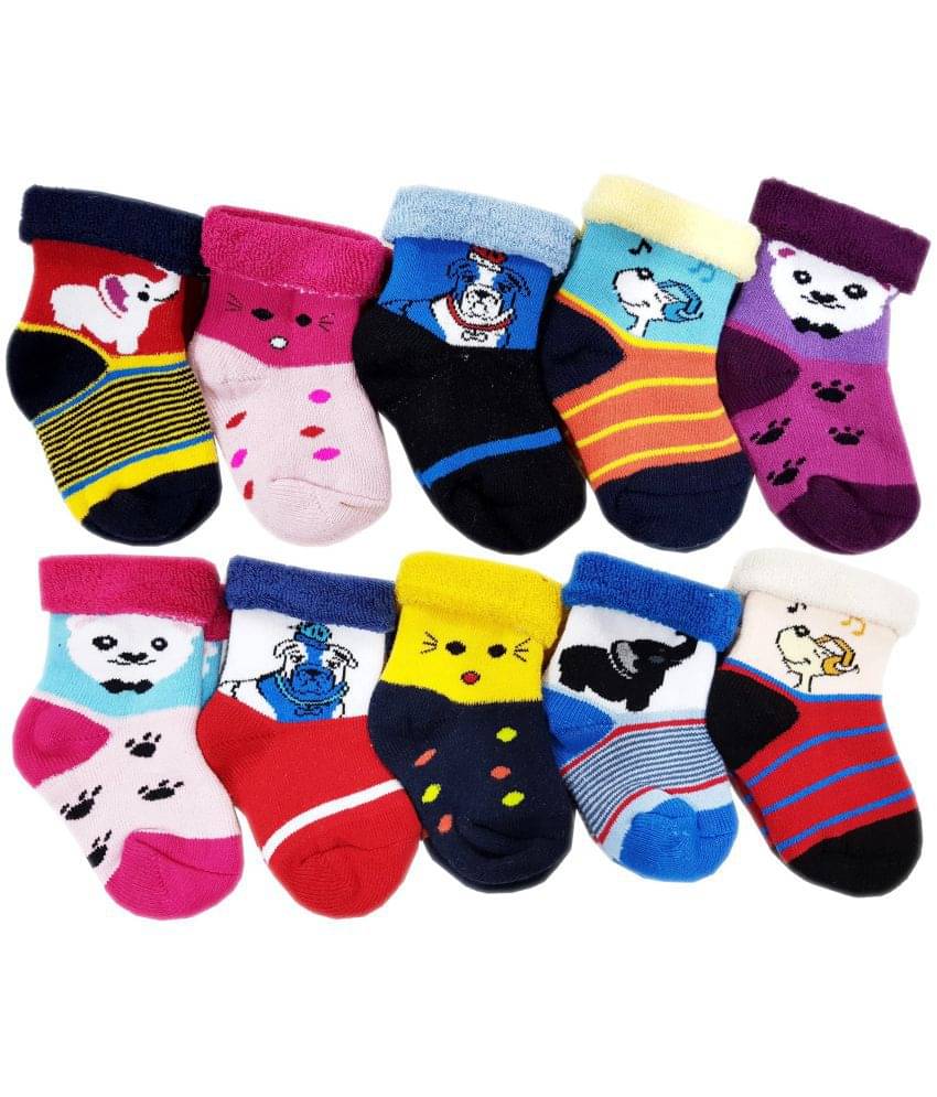 RC. ROYAL CLASS KIDS NEW BORN COTTON ANKLE SOCKS MULTICOLORED SOCKS(PACK OF 10 PAIRS)(0-6 Months) RC. ROYAL CLASS KIDS NEW BORN COTTON ANKLE SOCKS MULTICOLORED SOCKS(PACK OF 10 PAIRS)(0-6 Months)