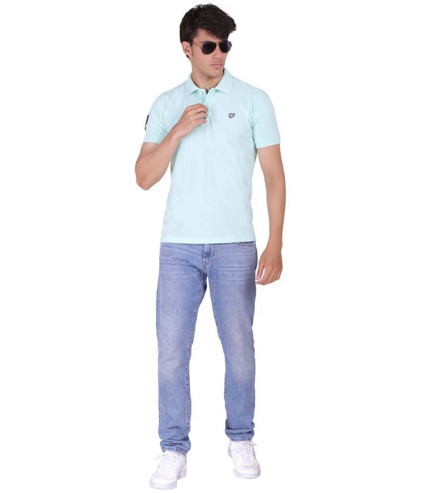SAM AND JACK Pack of 1 Cotton Regular Fit Solid Half Sleeves Men's Polo T Shirt ( Green ) SAM AND JACK Pack of 1 Cotton Regular Fit Solid Half Sleeves Men's Polo T Shirt ( Green )