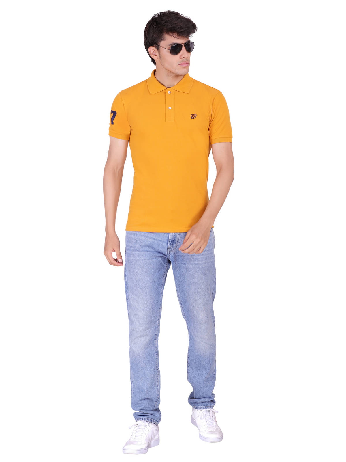 SAM AND JACK Pack of 1 Cotton Regular Fit Solid Half Sleeves Men's Polo T Shirt ( Orange ) SAM AND JACK Pack of 1 Cotton Regular Fit Solid Half Sleeves Men's Polo T Shirt ( Orange )