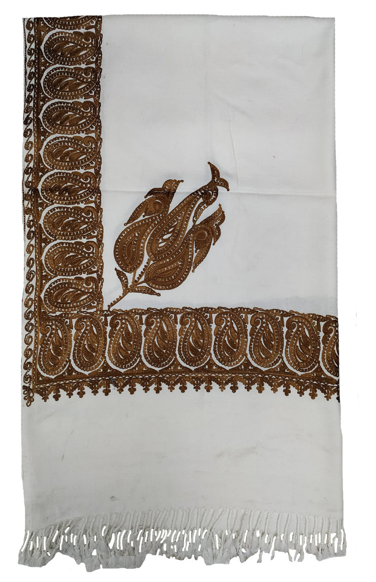 Soul Essence White Kashmiri Shawl - Single - Dupattas & Shawls | Buy online on ZillyBuy