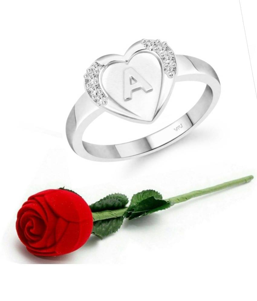 Valentine Initial '' A '' Letter in heart ring alphabet for women and Girls Valentine Initial '' A '' Letter in heart ring alphabet for women and Girls