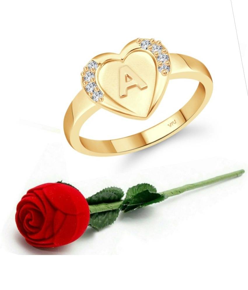 Valentine Initial '' A '' Letter in heart ring alphabet for women and Girls Valentine Initial '' A '' Letter in heart ring alphabet for women and Girls