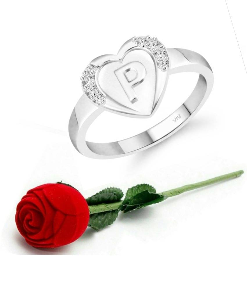 Valentine Initial '' P '' Letter in heart ring alphabet for women and Girls Valentine Initial '' P '' Letter in heart ring alphabet for women and Girls