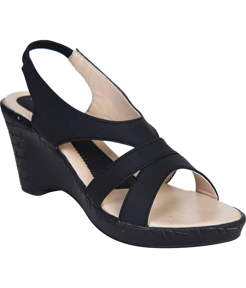 Ajanta - Black Women's Sandal Heels - Heels | Buy online on ZillyBuy