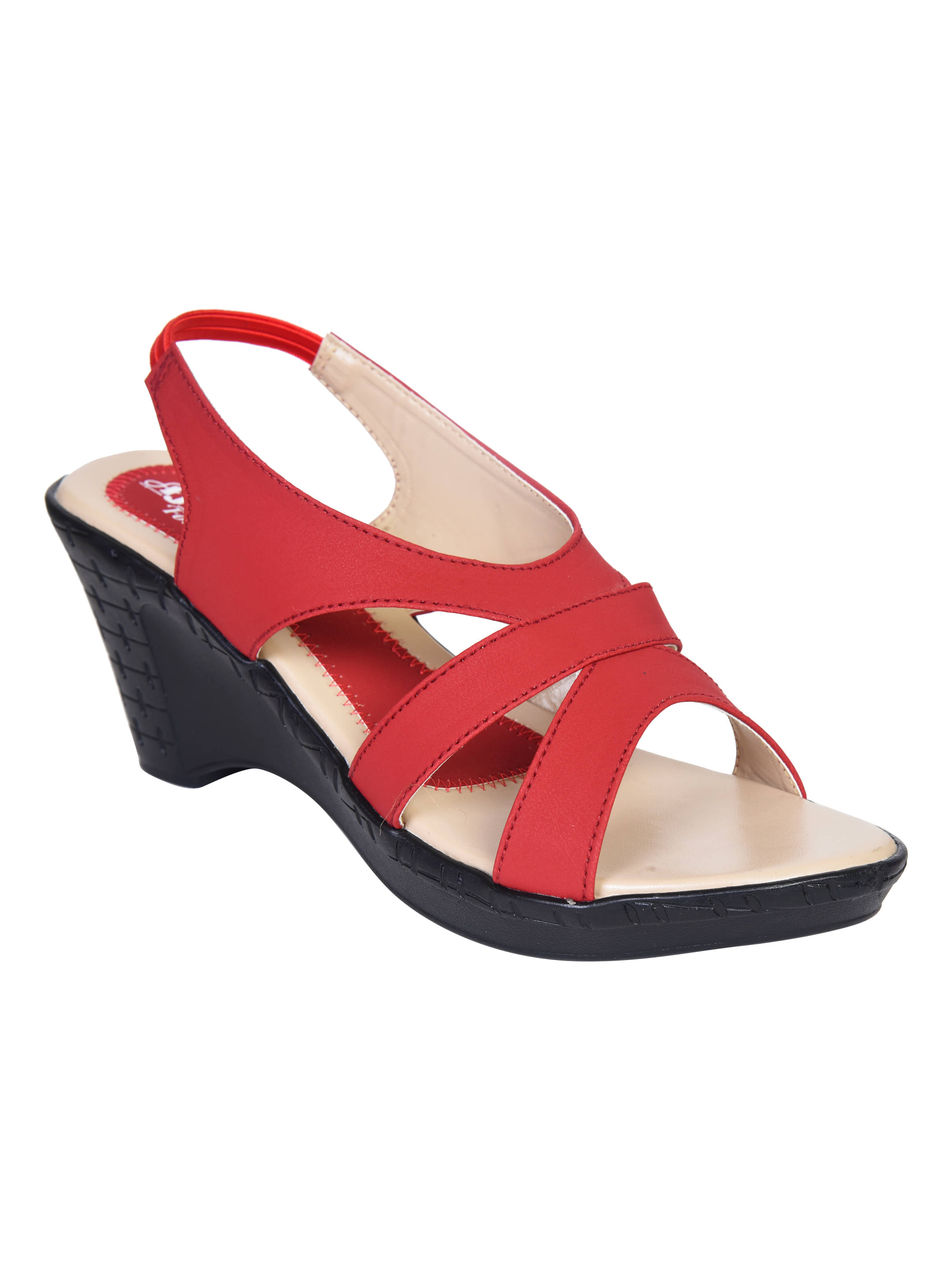     			Ajanta Red Wedges Heels