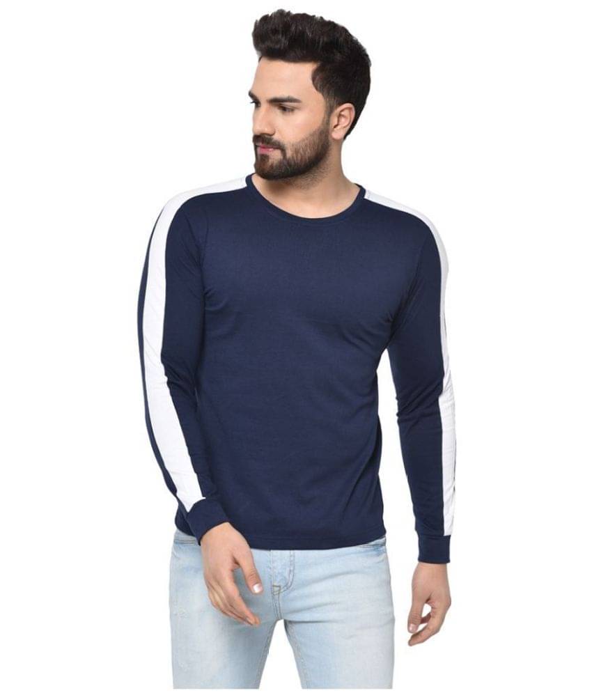 Glito Pack of 1 Cotton Blend Regular Fit Men's T-Shirt ( Navy ) Glito Pack of 1 Cotton Blend Regular Fit Men's T-Shirt ( Navy )