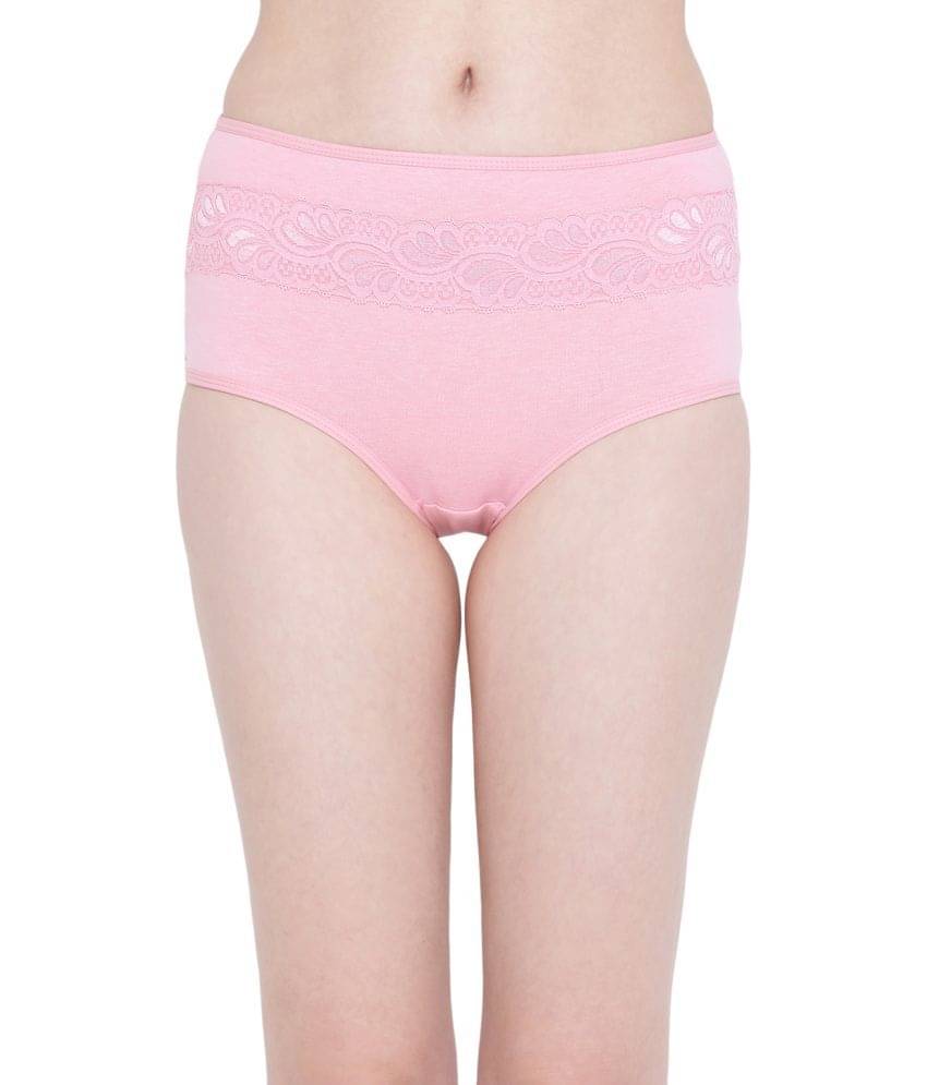     			Clovia - Cotton Self Design Pink Women's Hipster - Pack of 1