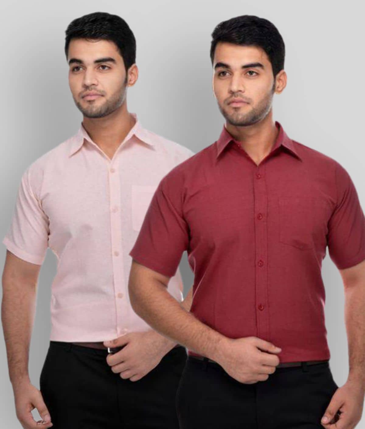 DESHBANDHU DBK - Multicolor Cotton Regular Fit Men's Formal Shirt (Pack of 2)