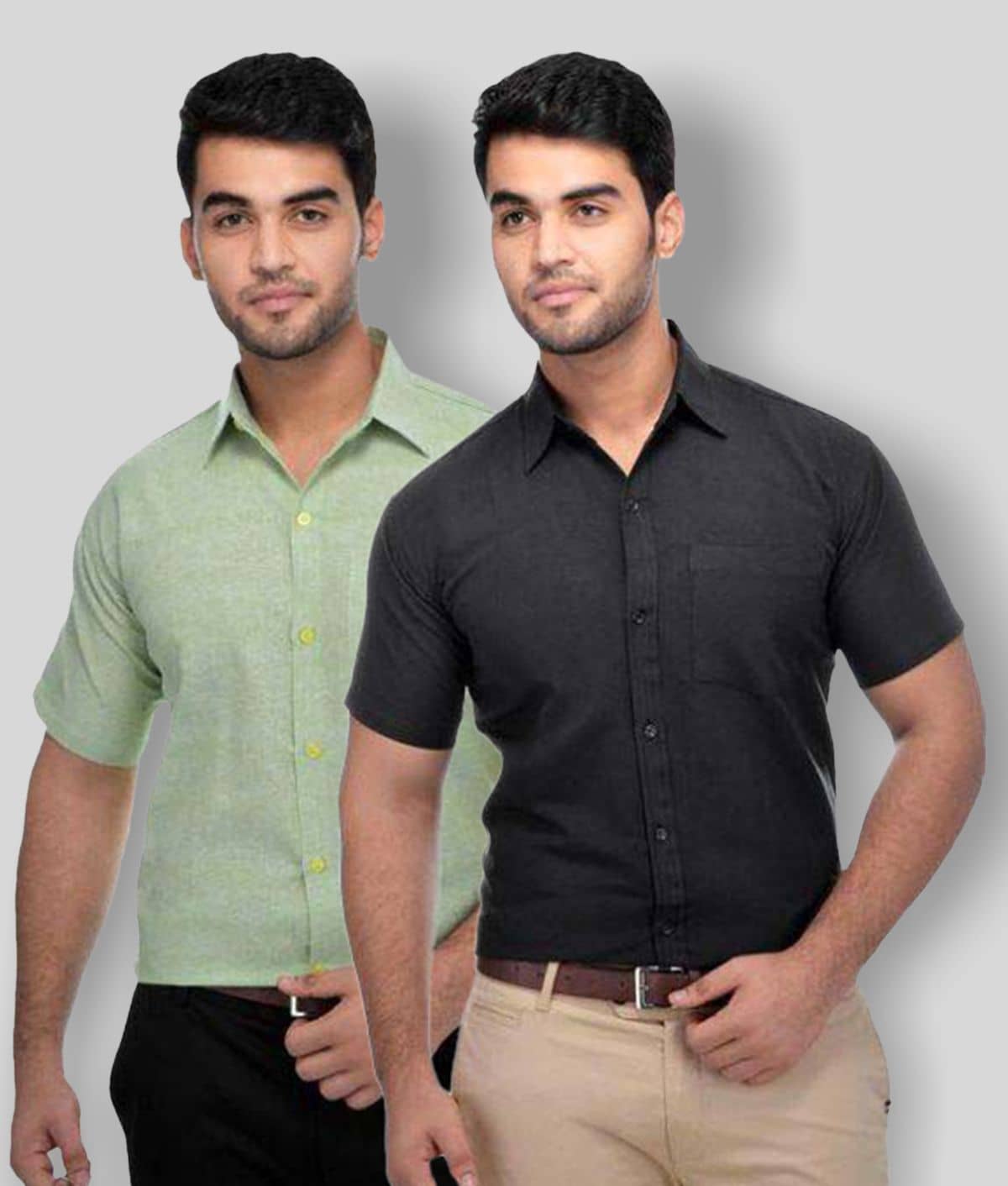 DESHBANDHU DBK - Multicolor Cotton Regular Fit Men's Formal Shirt (Pack of 2)