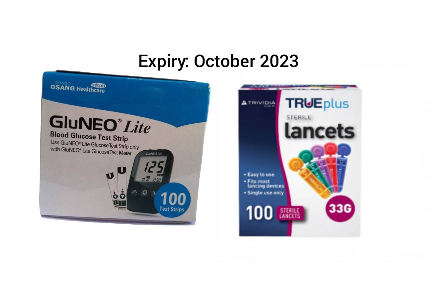 GluNEO Lite 100 Strips with 100 Lancets
