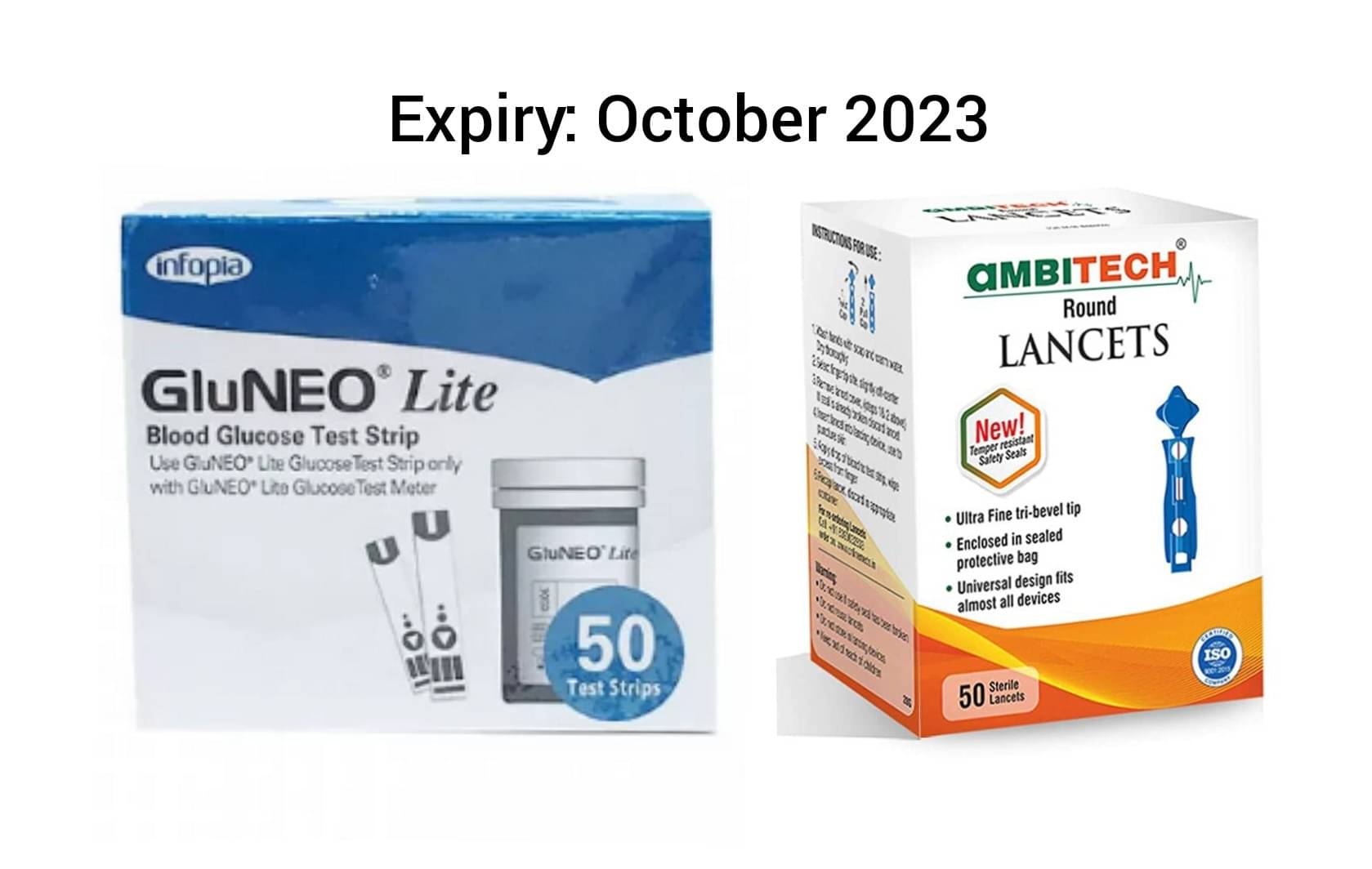     			GluNEO Lite 50 Strips with 50 Lancets