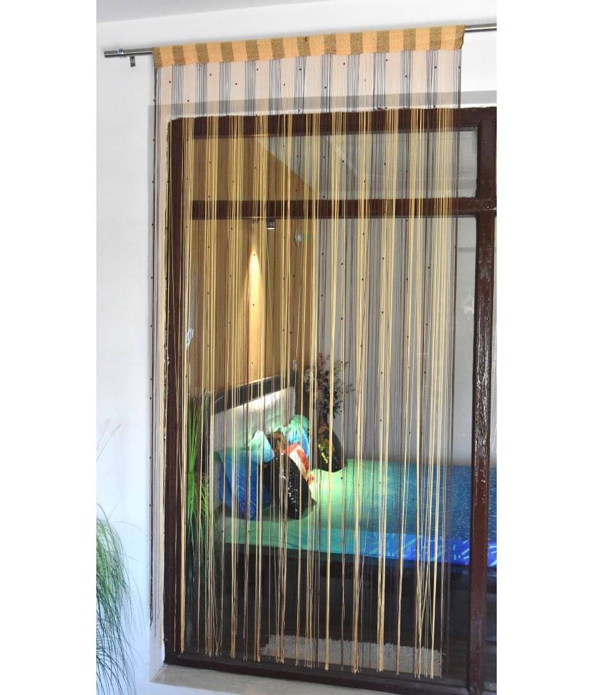 Homefab India Solid Semi-Transparent Rod Pocket Long Door Curtain 9ft (Pack of 1) - Brown Homefab India Solid Semi-Transparent Rod Pocket Long Door Curtain 9ft (Pack of 1) - Brown