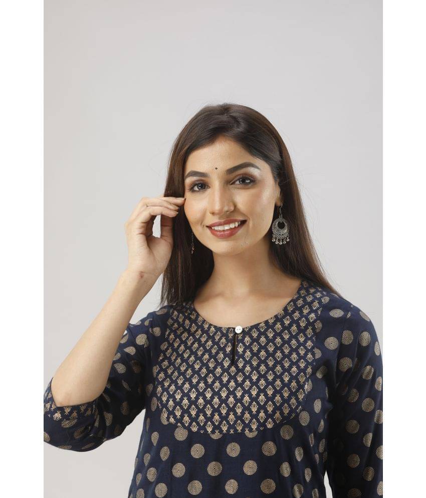 MAUKA - Navy Blue Straight Rayon Women's Stitched Salwar Suit ( Pack of 1 ) MAUKA - Navy Blue Straight Rayon Women's Stitched Salwar Suit ( Pack of 1 )
