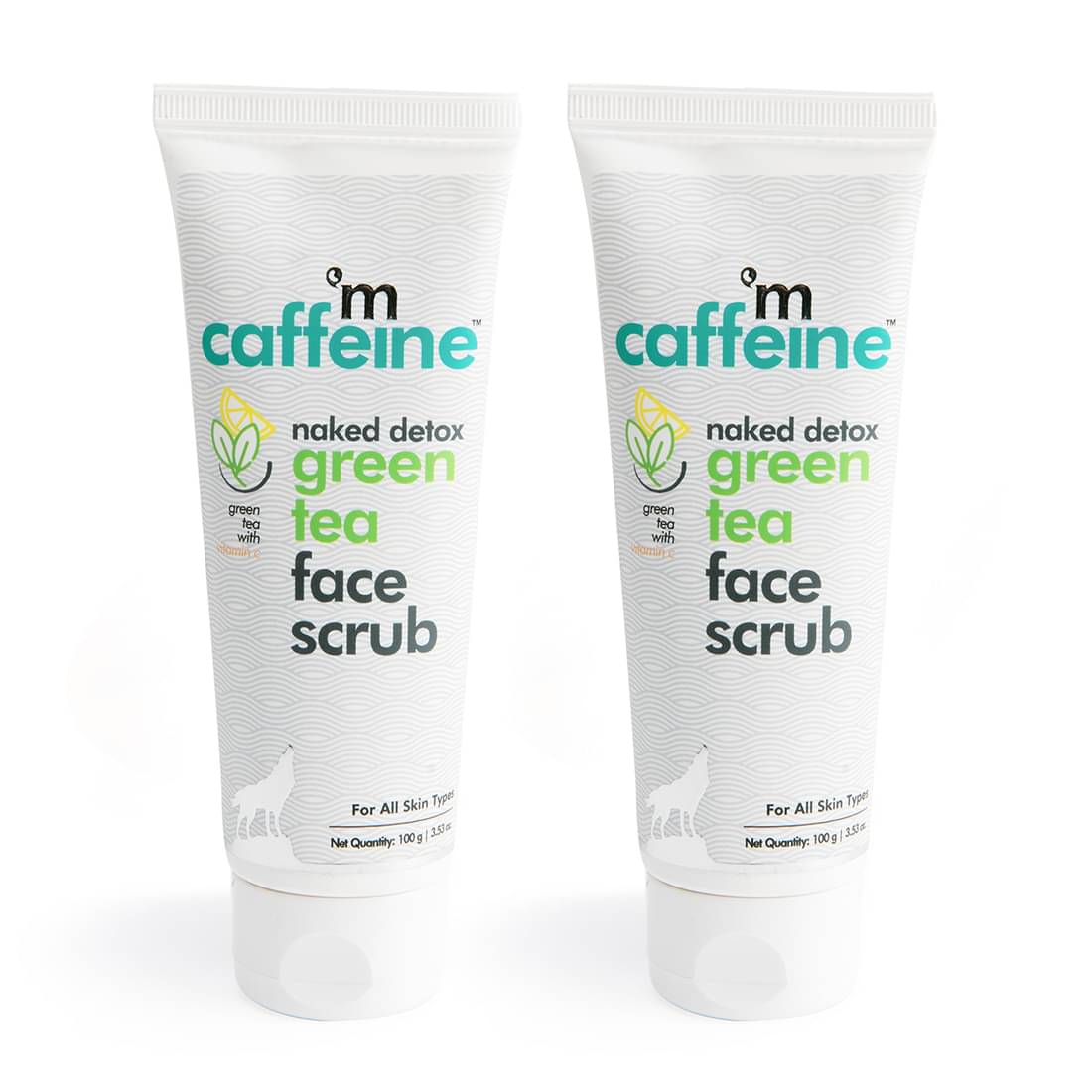     			mCaffeine Green Tea Face Scrub 100gm each (Pack of 2)