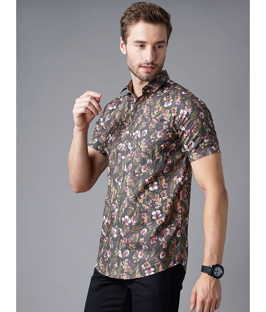 Paul Street - Cotton Blend Slim Fit Brown Men's Casual Shirt ( Pack of 1 )