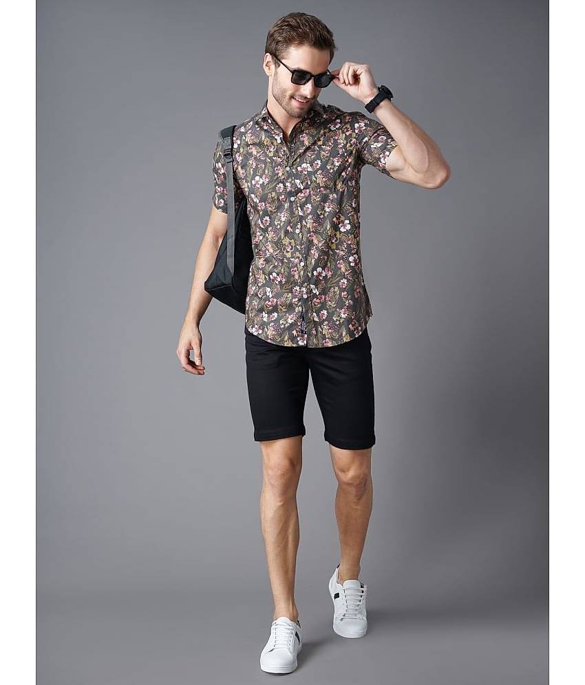 Paul Street - Cotton Blend Slim Fit Brown Men's Casual Shirt ( Pack of 1 )