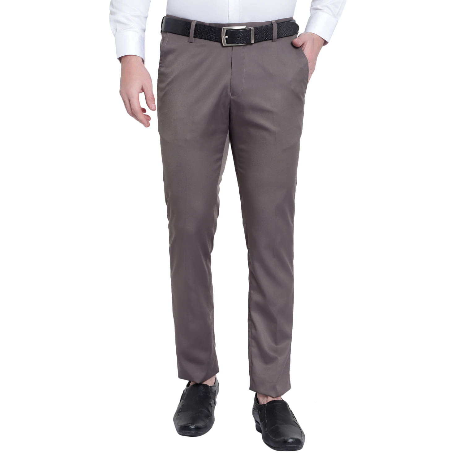     			SREY - Grey Polycotton Slim - Fit Men's Trousers ( Pack of 1 )