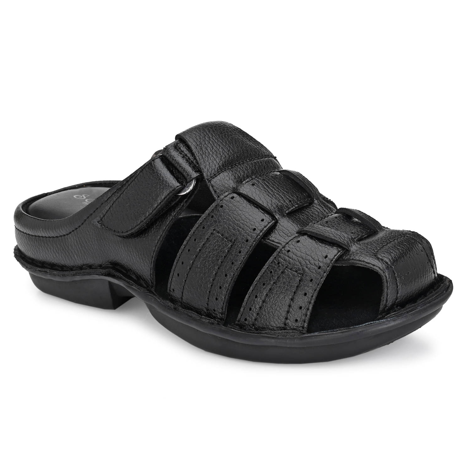     			softio - Black  Men's Sandals