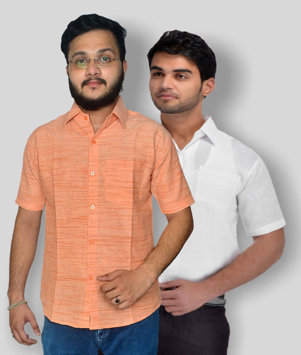 DESHBANDHU DBK - Multicolor Cotton Regular Fit Men's Formal Shirt (Pack of 2)