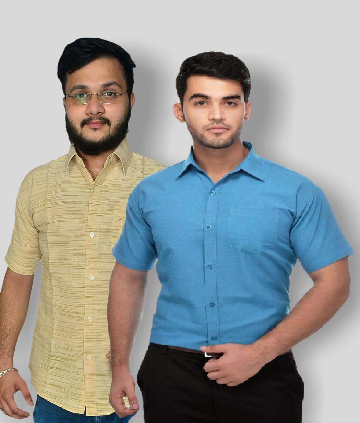 DESHBANDHU DBK - Multicolor Cotton Regular Fit Men's Formal Shirt (Pack of 2)