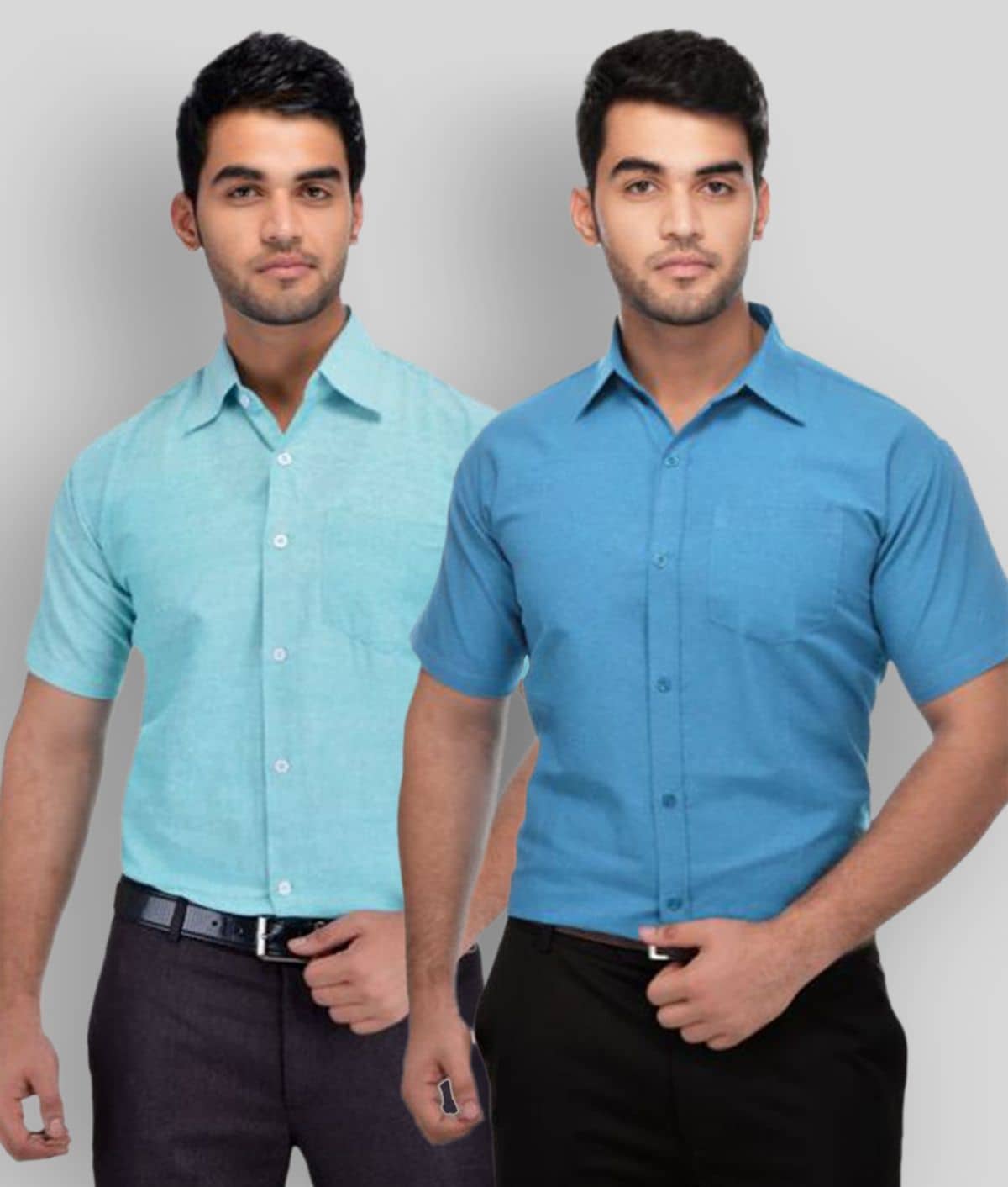 DESHBANDHU DBK - Multicolor Cotton Regular Fit Men's Formal Shirt (Pack of 2)