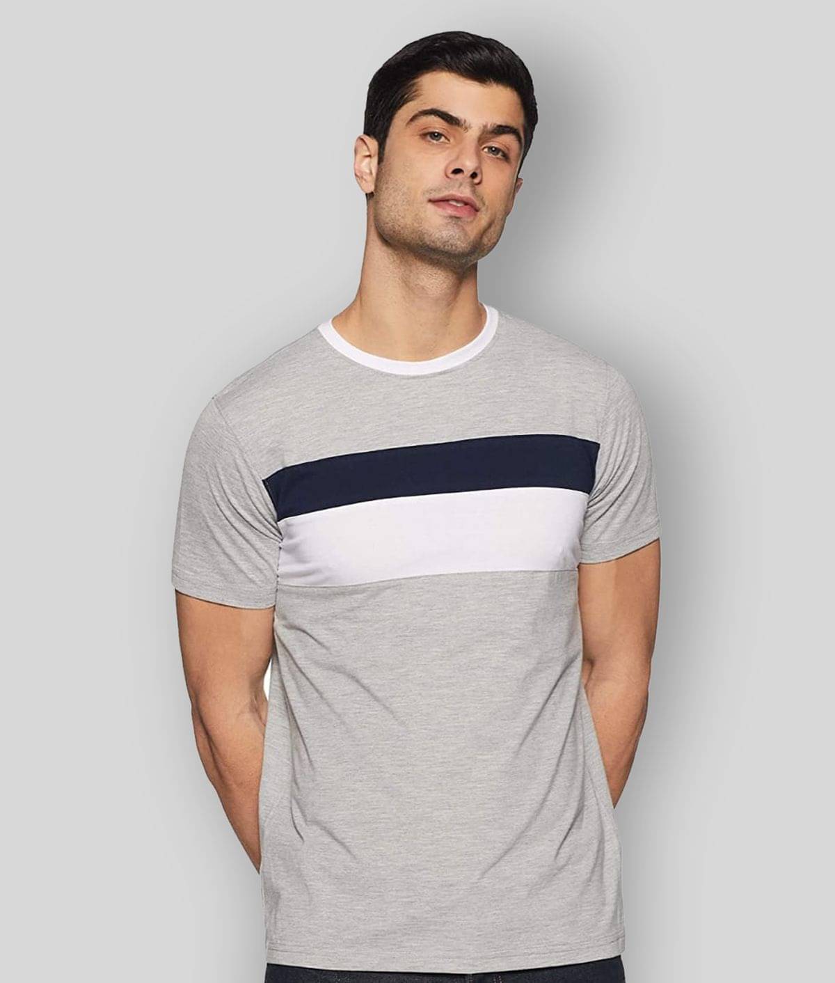Glito Pack of 1 Cotton Blend Regular Fit Men's T-Shirt ( Multicolor ) Glito Pack of 1 Cotton Blend Regular Fit Men's T-Shirt ( Multicolor )