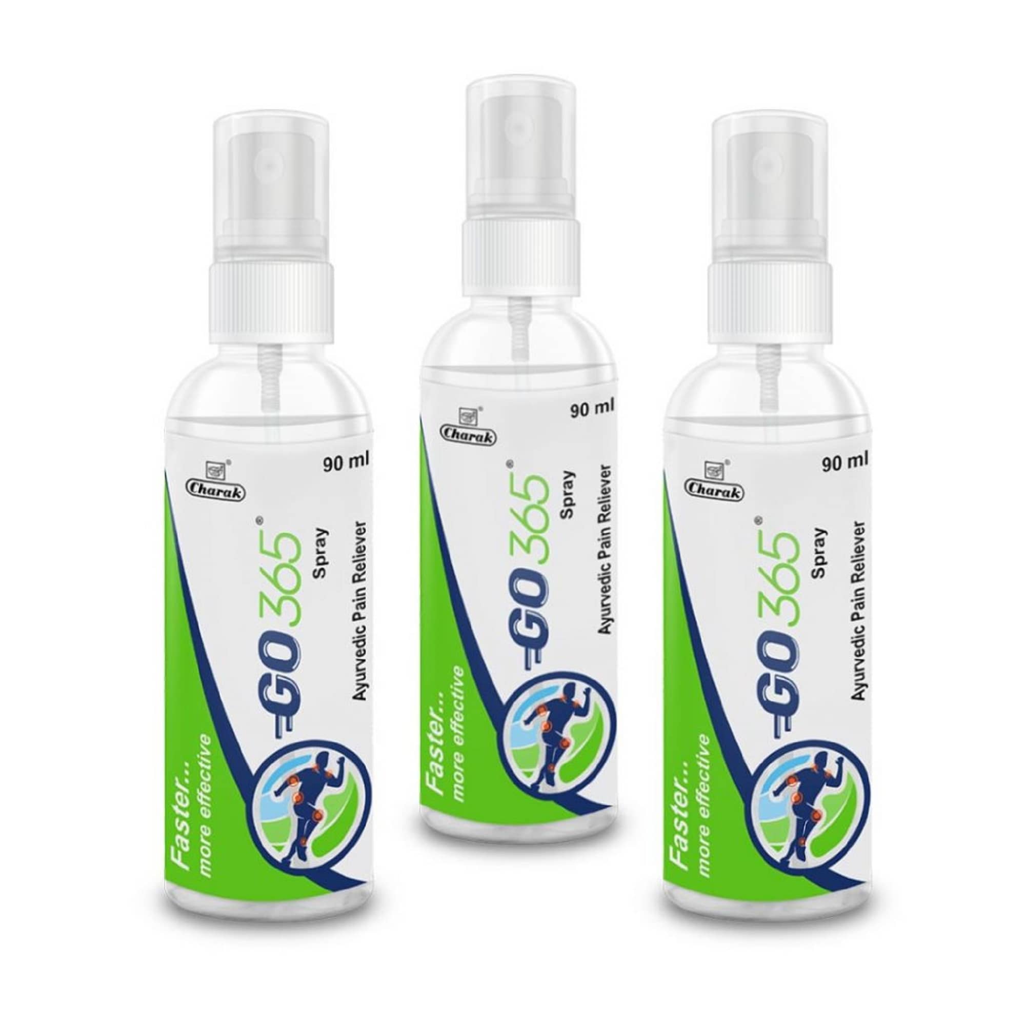Go365 Spray Ayurvedic Formulation With Deep Penetration Action For Quick Relief (Pack 3)