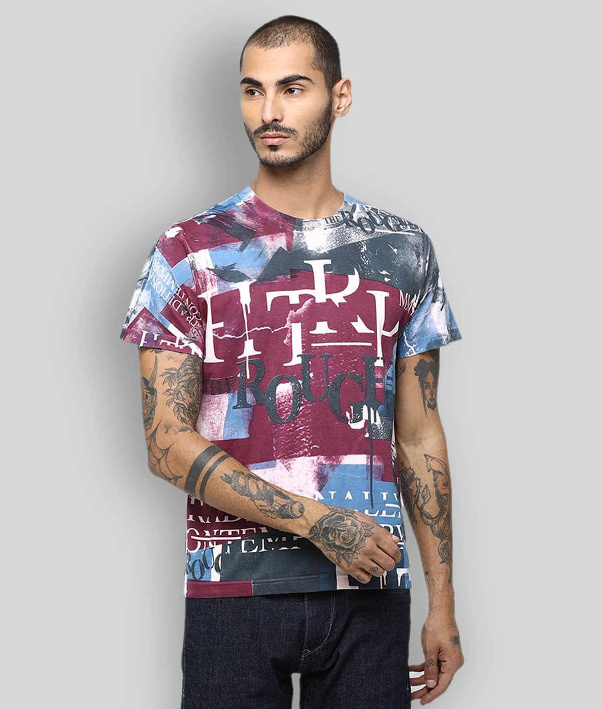 Huetrap Pack of 1 Cotton Regular Fit Men's T-Shirt ( Pink )