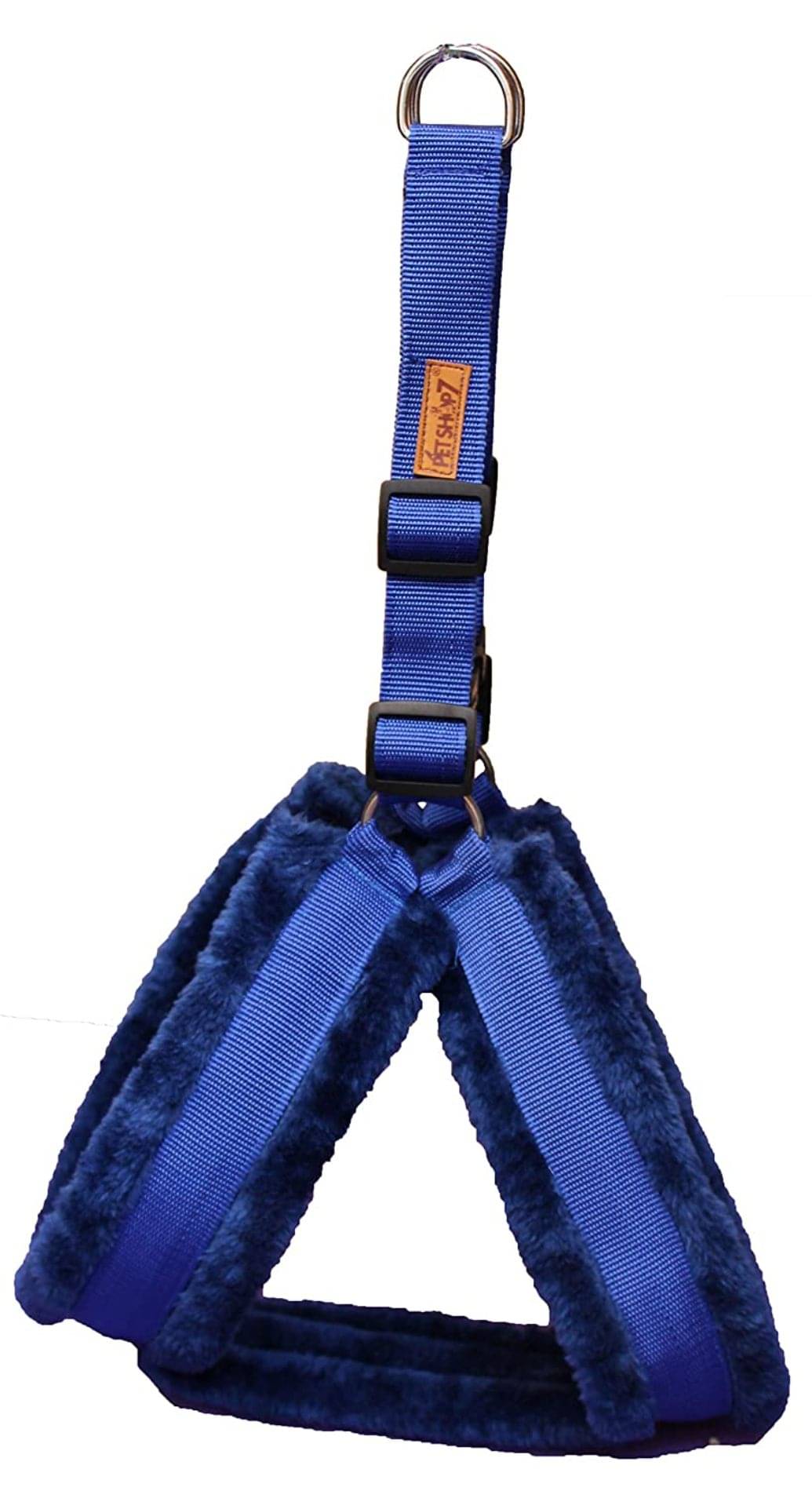 Petshop7 Fur Padded Nylon Dog Fur Harness Large (Chest Size - 29-35inch) Petshop7 Fur Padded Nylon Dog Fur Harness Large (Chest Size - 29-35inch)