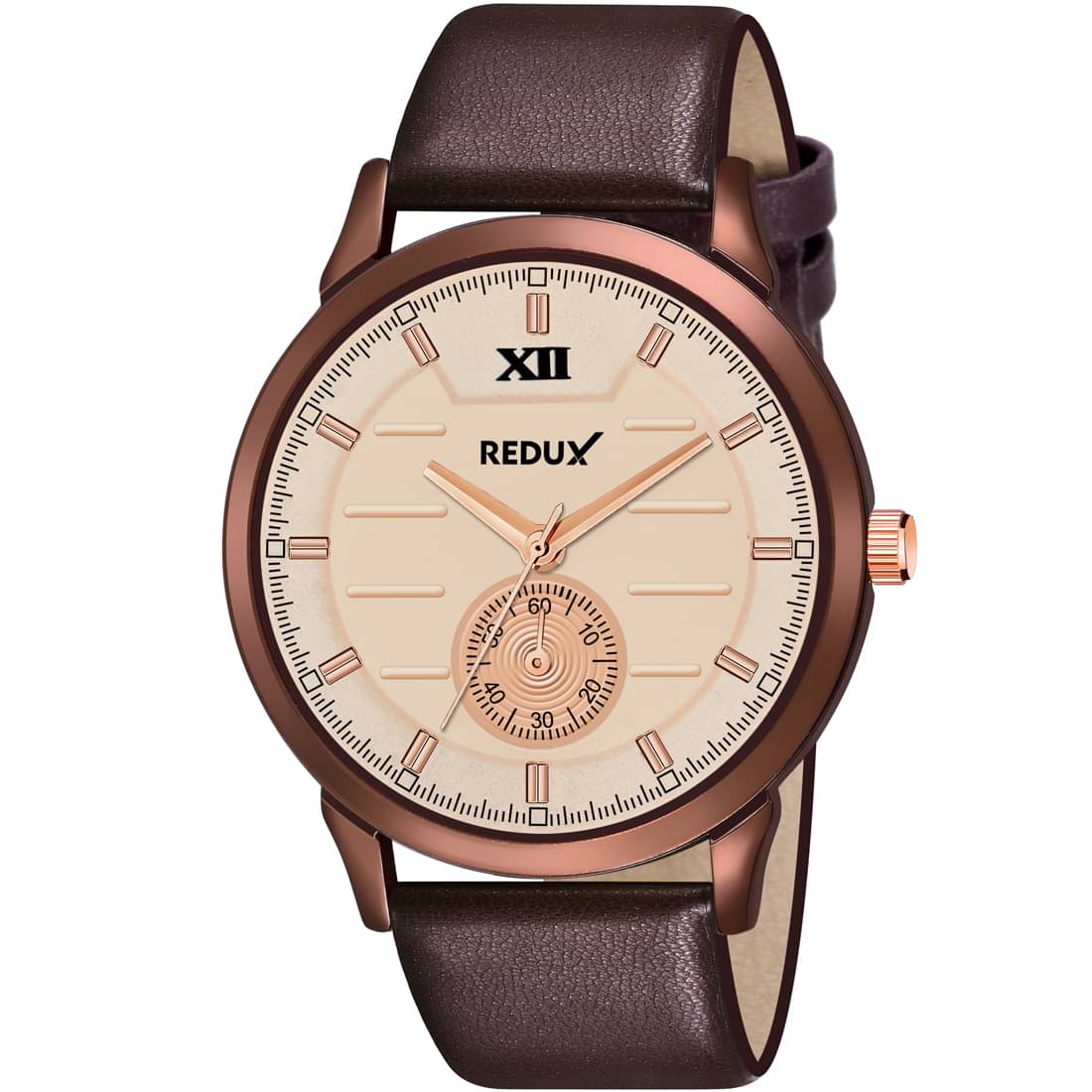     			Redux MW-357 Cream Dial Leather Analog-Digital Men's Watch