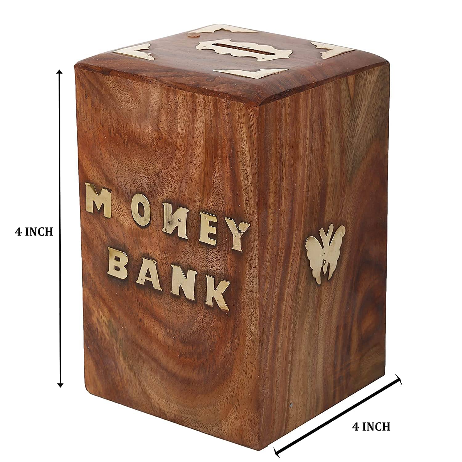     			SWH Wood Brown Piggy Bank ( Pack of 1 )