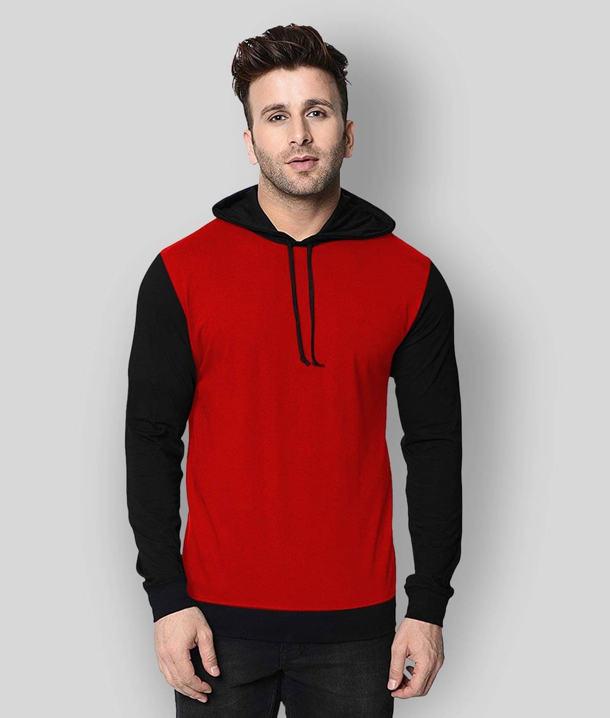 THE BLAZZE - Red Cotton Blend Regular Fit  Men's T-Shirt ( Pack of 1 )     			THE BLAZZE - Red Cotton Blend Regular Fit  Men's T-Shirt ( Pack of 1 )