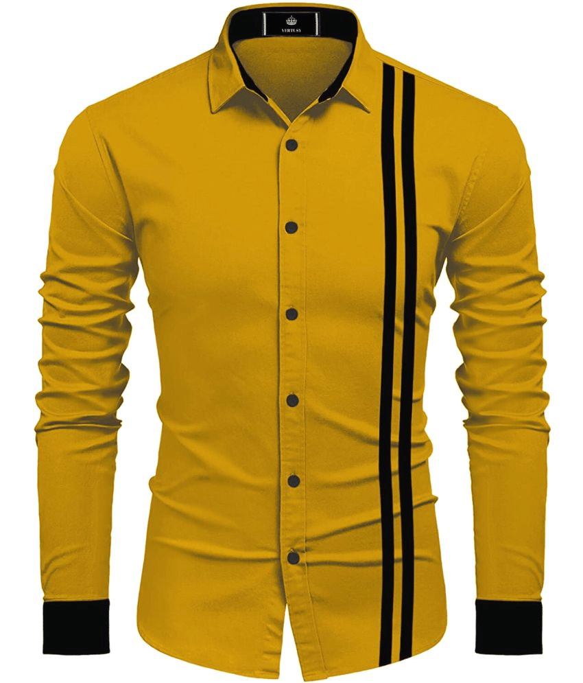 VERTUSY - Cotton Blend Regular Fit Black Men's Casual Shirt ( Pack of 1 )