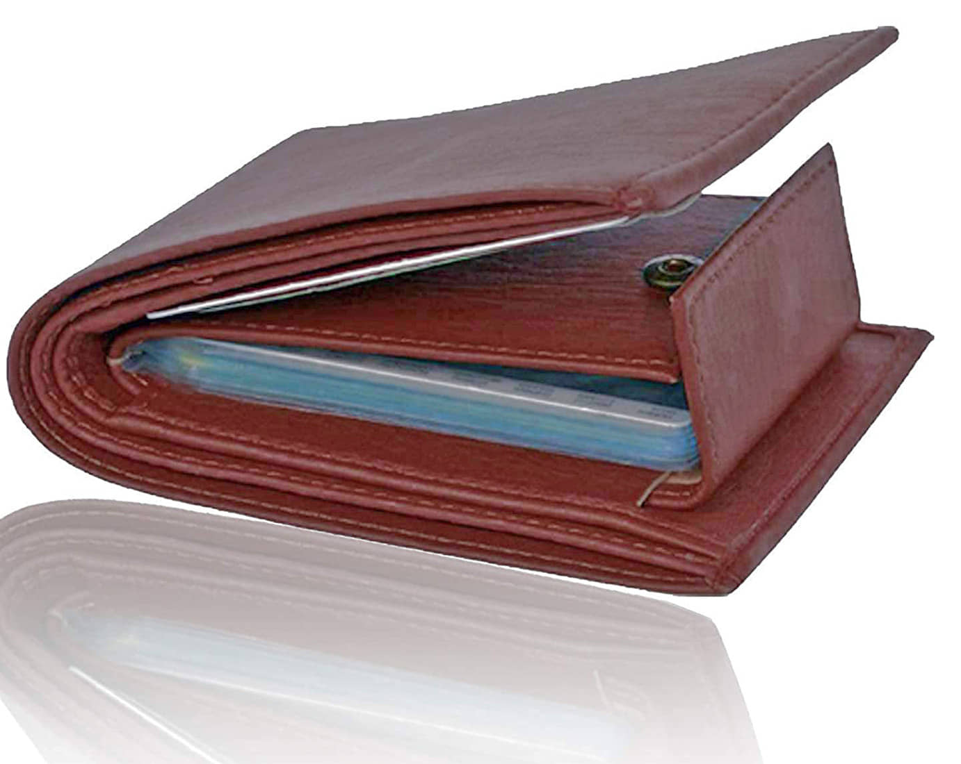 Loopa - Brown PU Men's Two Fold Wallet ( Pack of 1 ) - Handbags | Buy online on ZillyBuy